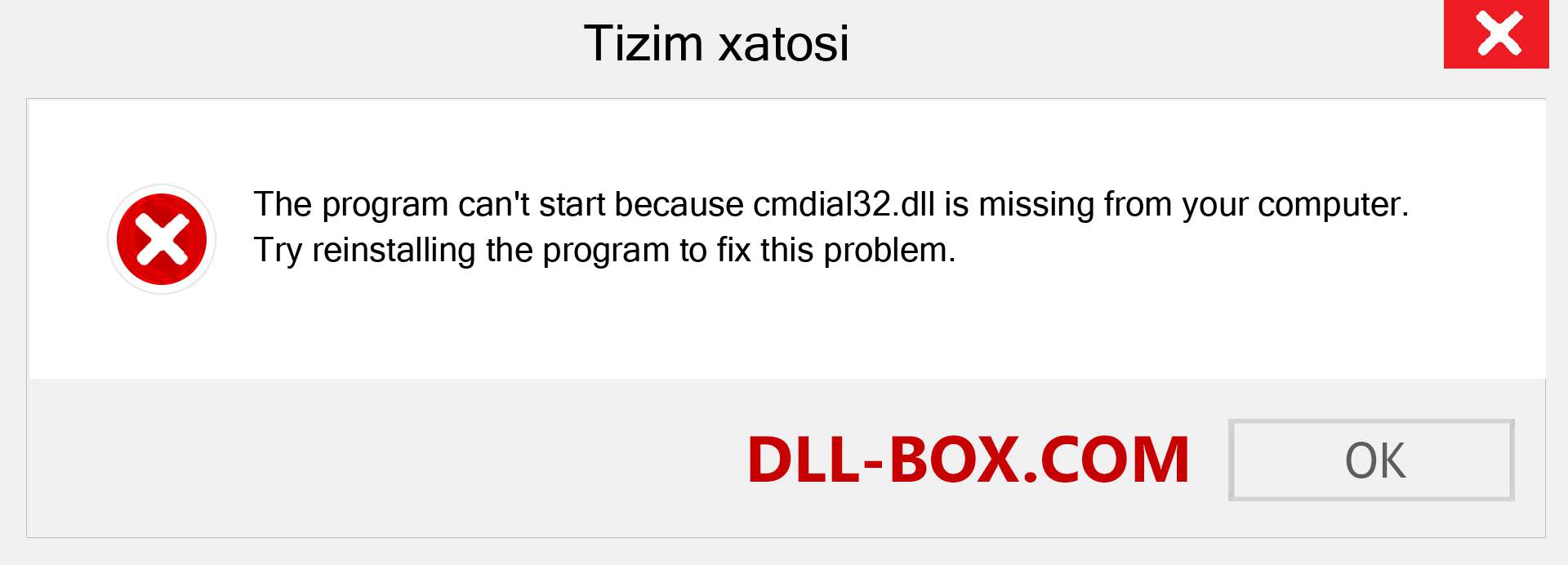 cmdial32.dll fayli yo'qolganmi?. Windows 7, 8, 10 uchun yuklab olish - Windowsda cmdial32 dll etishmayotgan xatoni tuzating, rasmlar, rasmlar